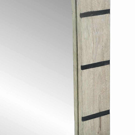 Badeværelsesspejl Hvid 50 x 2,5 x 70 cm Glass og fast mango træ