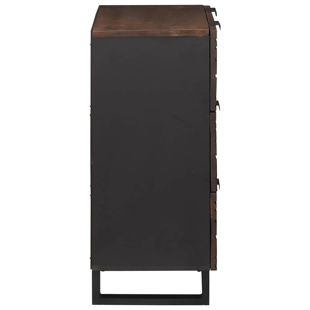 Sideboard med skuffe Brun 60 x 33.5 x 75 cm Massivt mangotræ