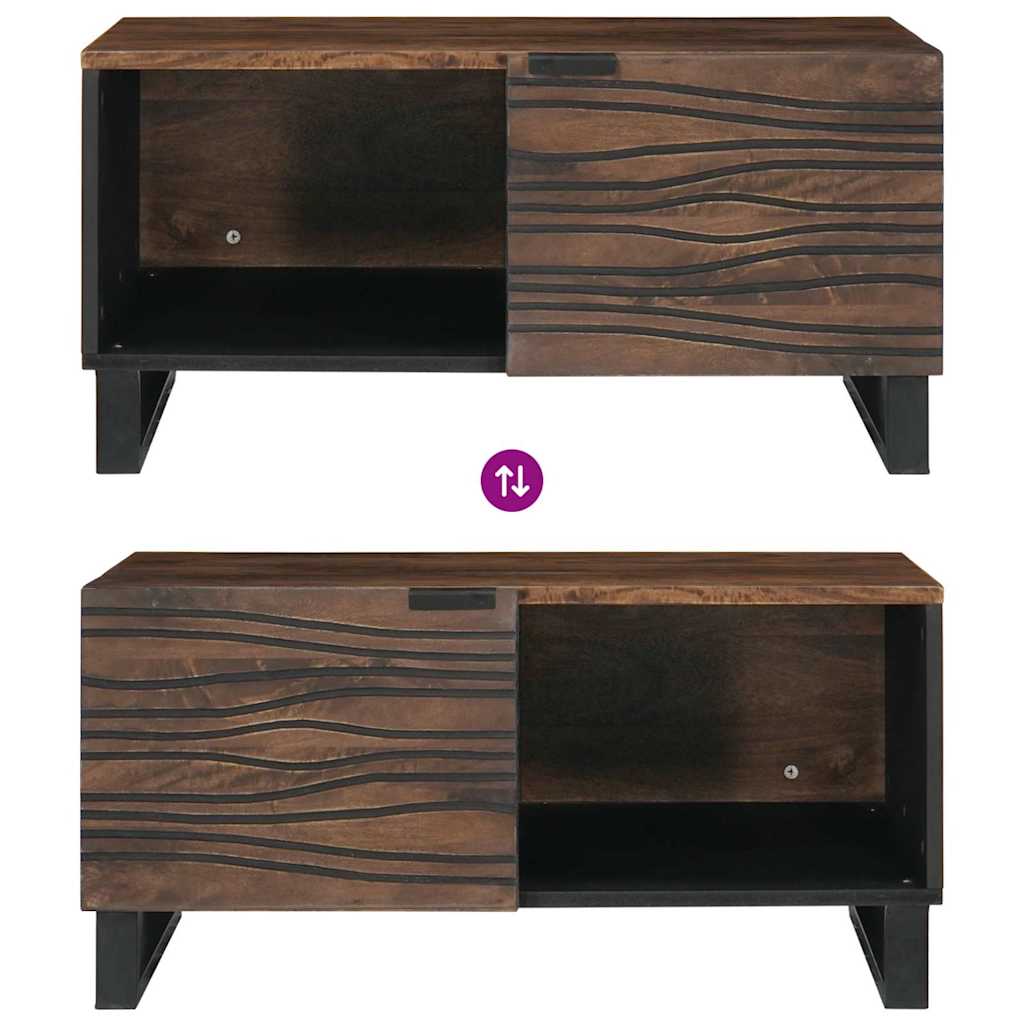 Sofabord Brun og sort 80 x 50 x 40 cm