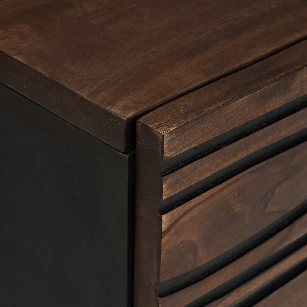 Sofabord Brun og sort 80 x 50 x 40 cm