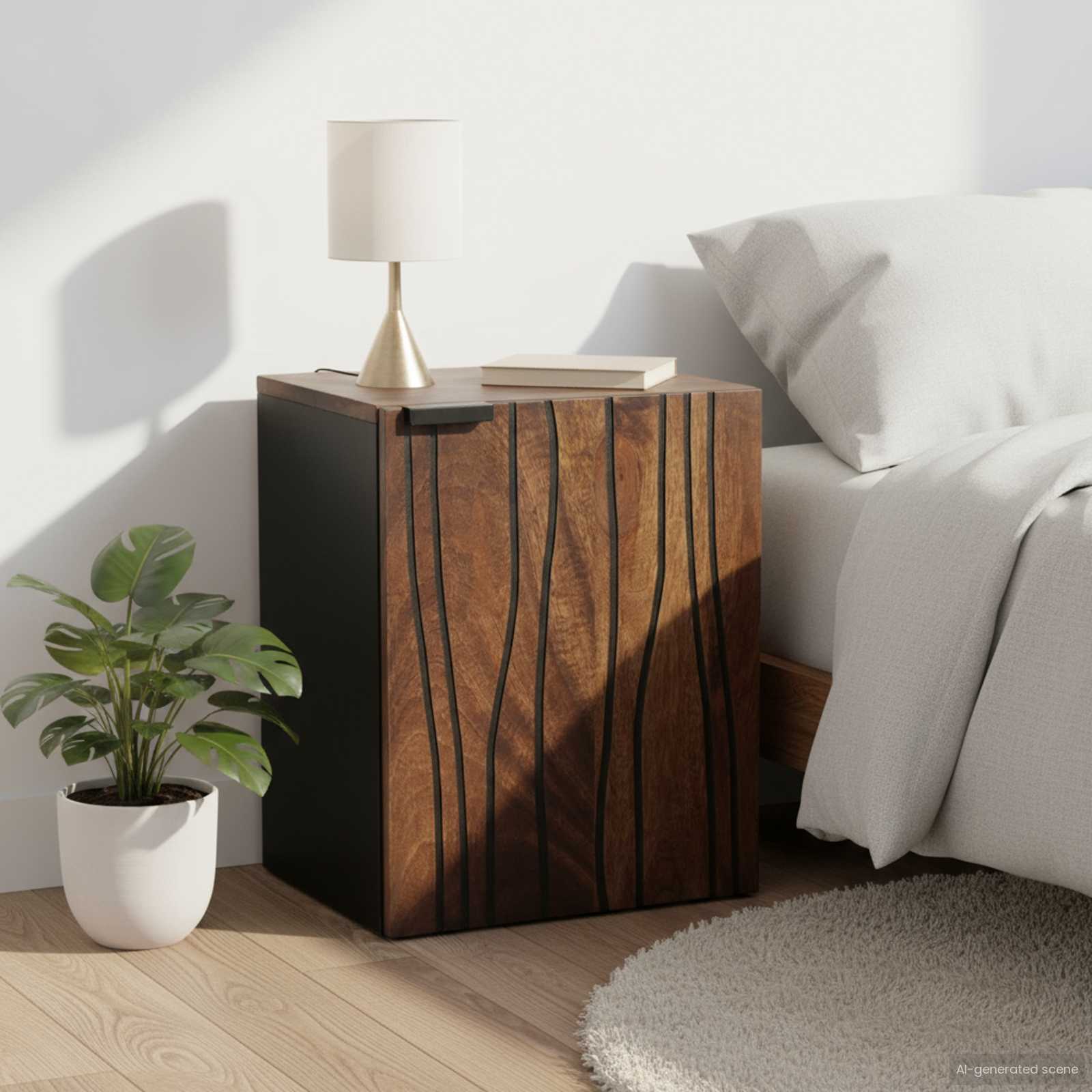 Badeværelsesskabsunder Valnød 38 x 33,5 x 48 cm Konstrueret træ billede