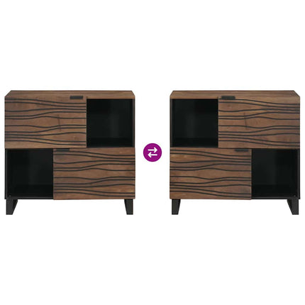 Sideboard Brun 80 x 33 x 75 cm Massivt mangotræ
