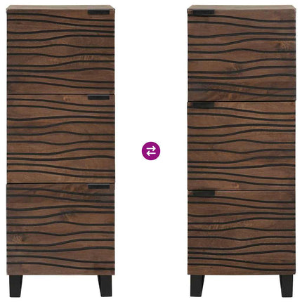 Highboard Brun 40 x 33 x 110 cm Massivt mangotræ