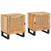 Natskab 2 pcs Naturfarvet 40 x 33 x 46 cm