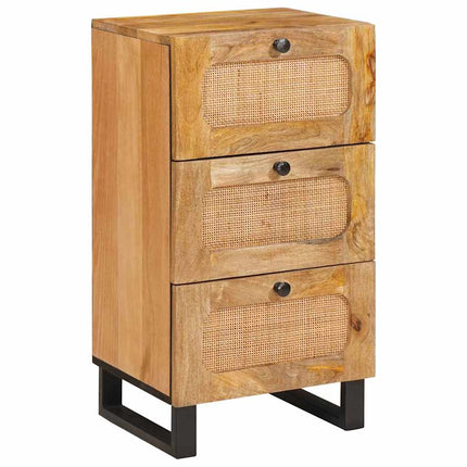 Sideboard med skuffe Brun 40 x 33 x 75 cm Massivt mangotræ