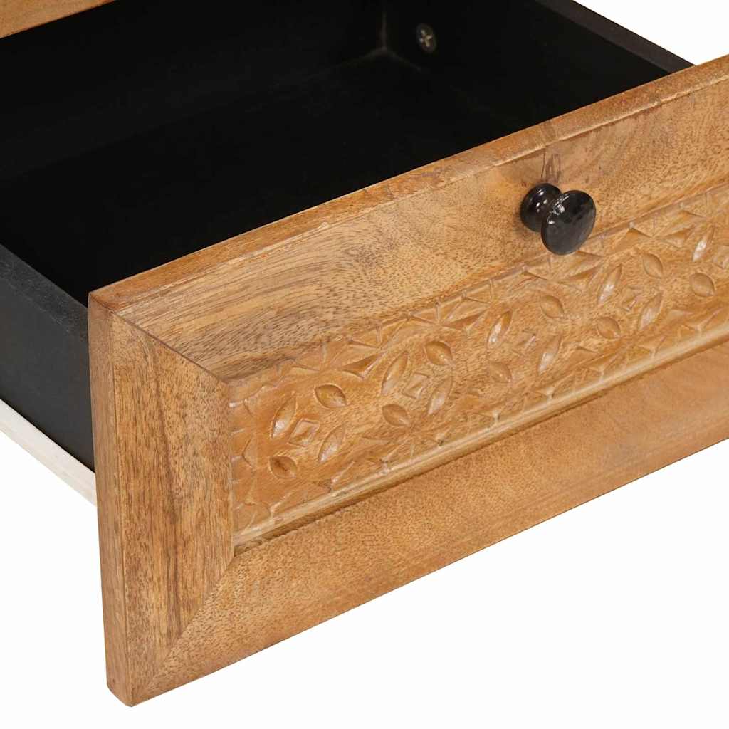 Sengebord med skuffe Lysebrun 40 x 33 x 46 cm Massivt mangotræ