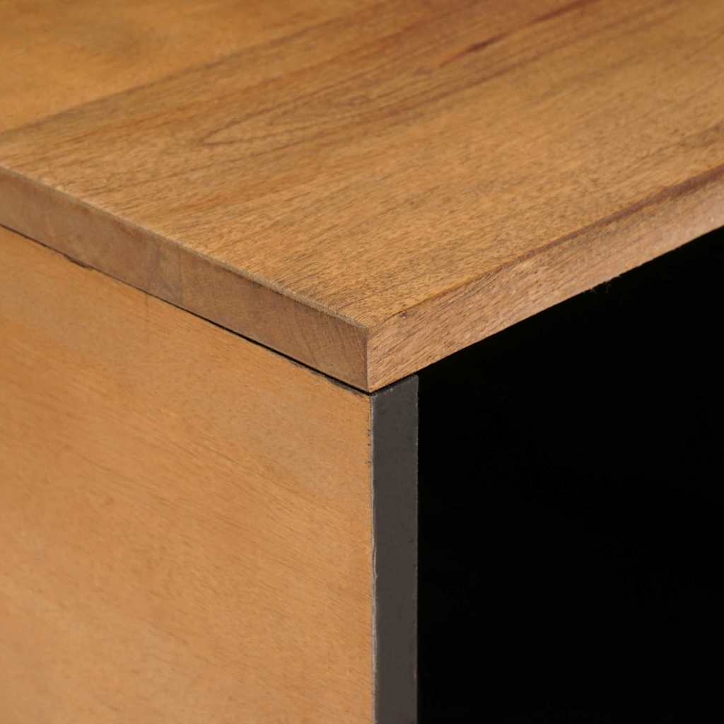 Sofabord med hylde Lysebrun 80 x 50 x 40 cm Massivt mangotræ