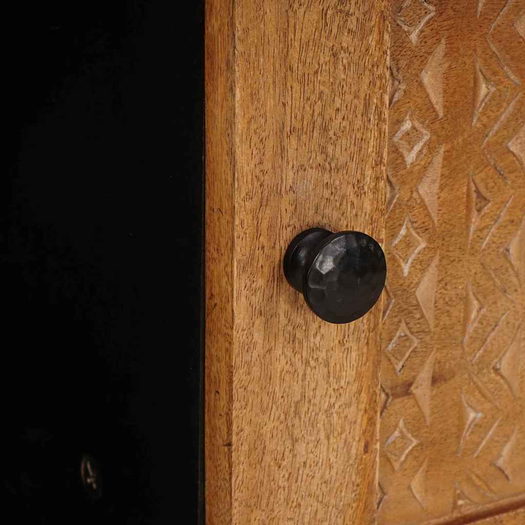 Sofabord med hylde Lysebrun 80 x 50 x 40 cm Massivt mangotræ