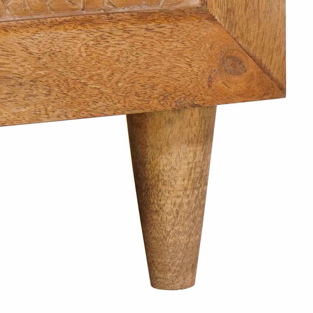 Sofabord med hylde Lysebrun 80 x 50 x 40 cm Massivt mangotræ