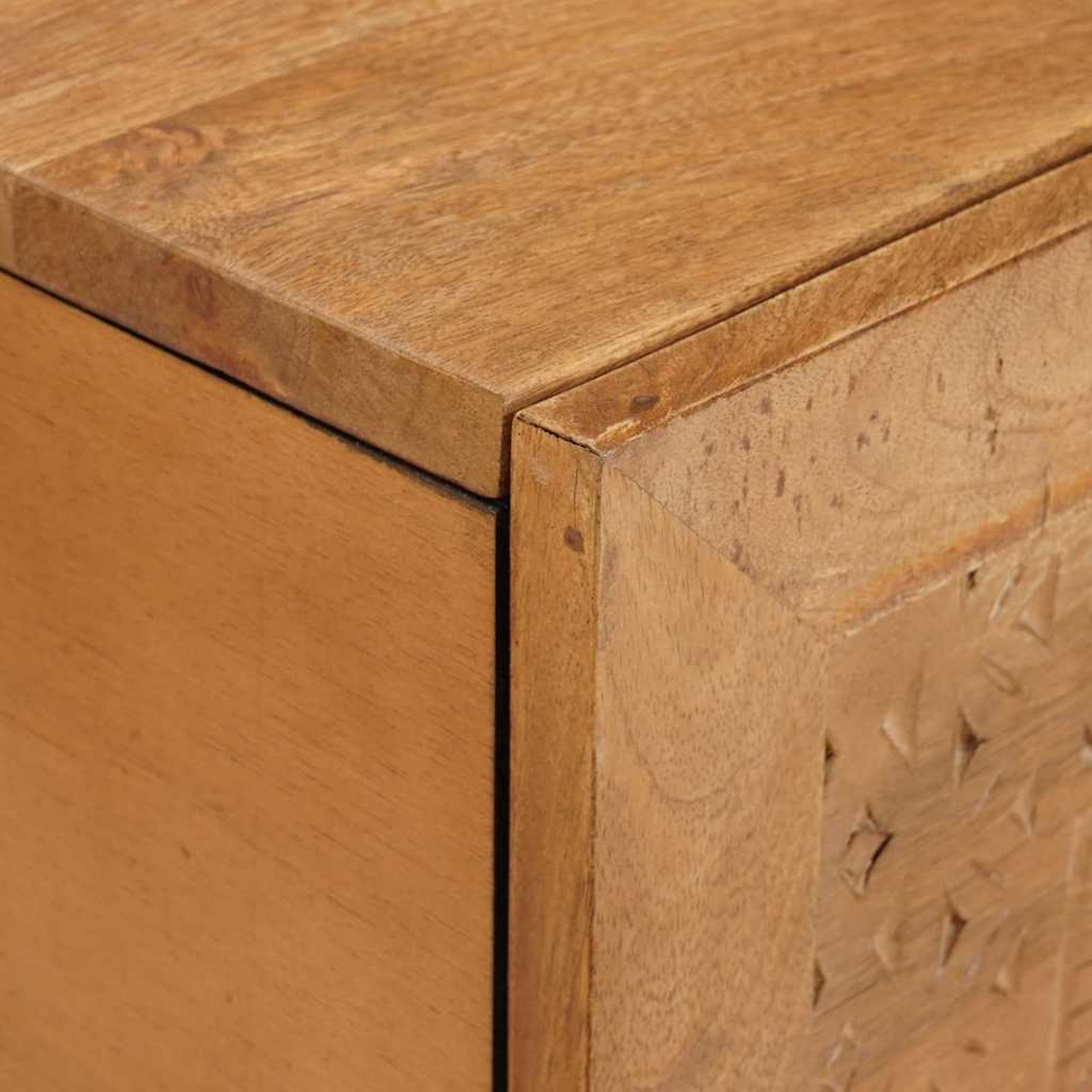 Sofabord med dør Lysebrun 80 x 50 x 40 cm Massivt mangotræ