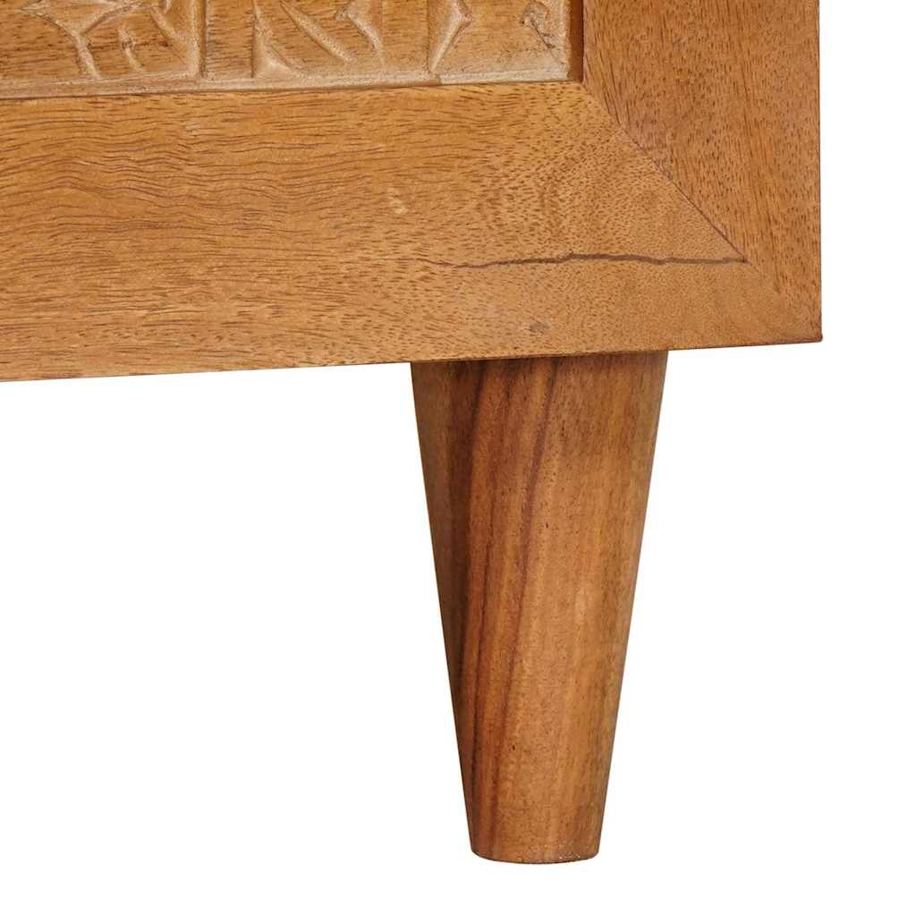 Sofabord med dør Lysebrun 80 x 50 x 40 cm Massivt mangotræ