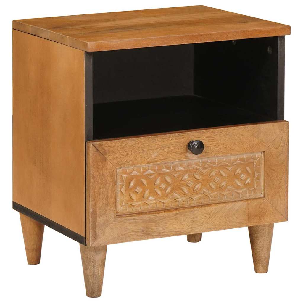 Sengebord 2 pcs Lysebrun 40 x 33 x 46 cm Massivt mangotræ