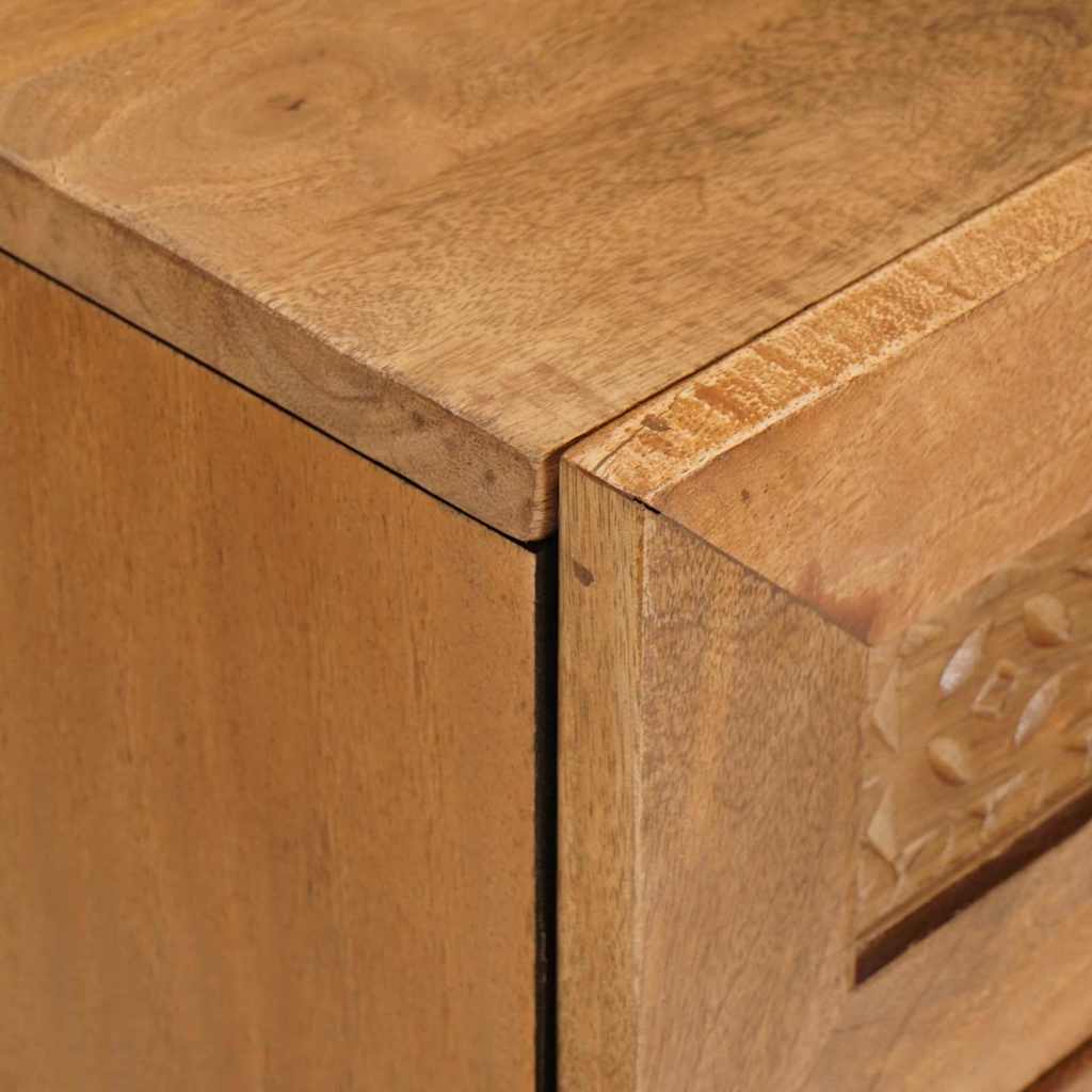 Sengebord med skuffe Lysebrun 50 x 33 x 60 cm Massivt mangotræ