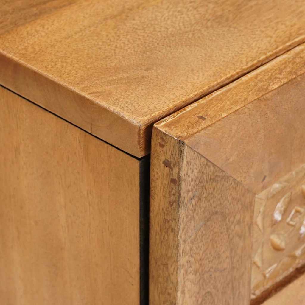 Sengebord med skuffe Lysebrun 50 x 33 x 60 cm Massivt mangotræ