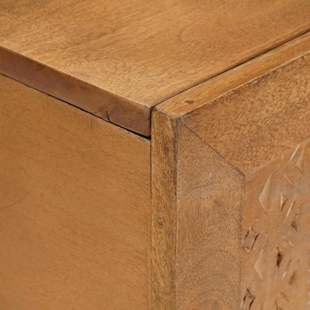 Sofabord med hylde Lysebrun 100 x 54 x 40 cm Massivt mangotræ