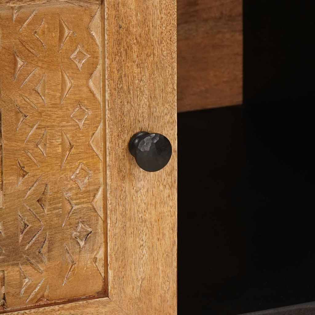 Sofabord med hylde Lysebrun 100 x 54 x 40 cm Massivt mangotræ