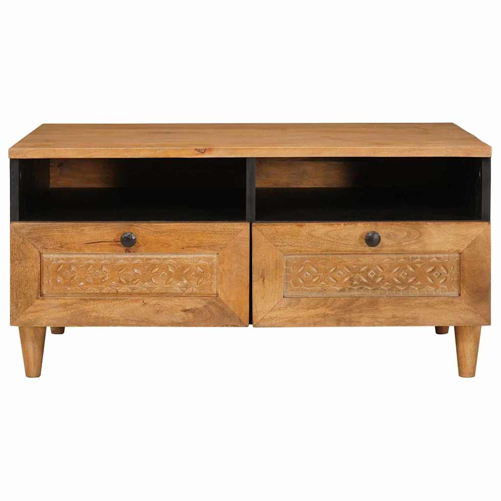 Sofabord med skuffe Lysebrun 80 x 54 x 40 cm Massivt mangotræ