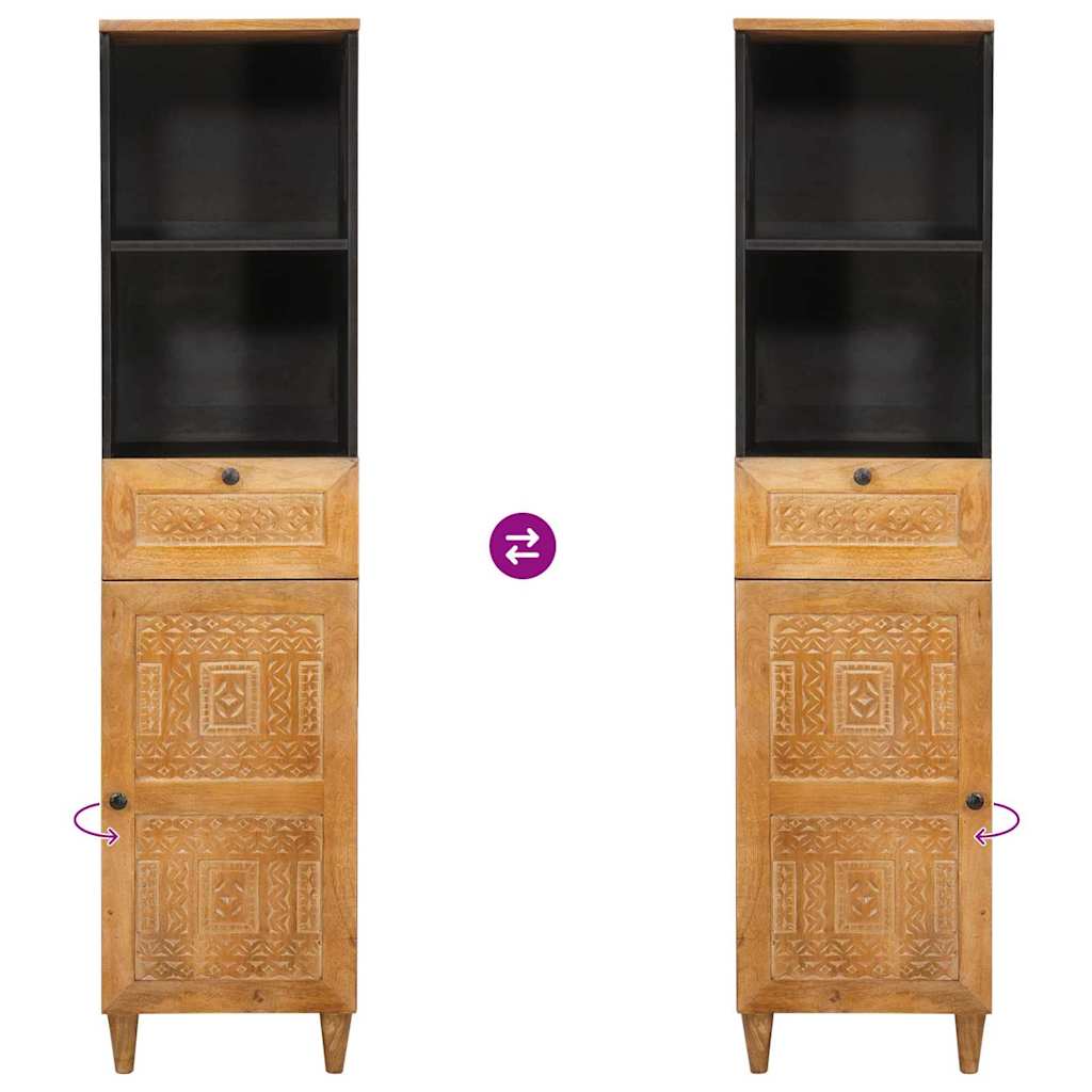 Badeværelsesskab Lys Brun 38 x 33 x 160 cm Konstrueret træ