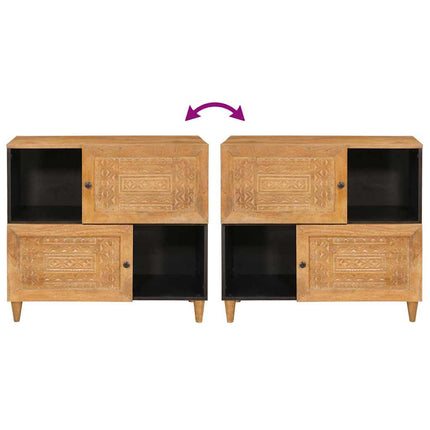 Sideboard 80 x 33 x 75 cm Massivt mangotræ