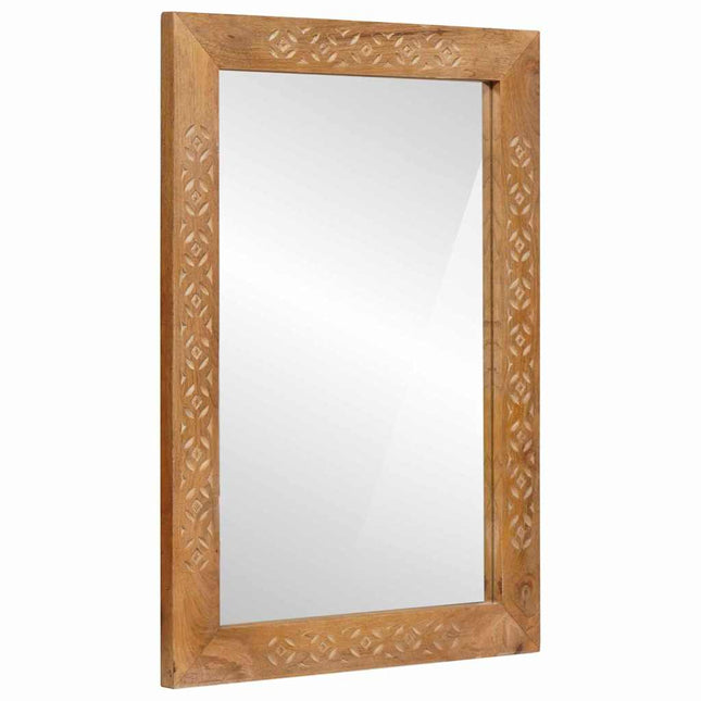 vægspejl 70 x 50 cm Konstrueret træ og glas Rektangulær