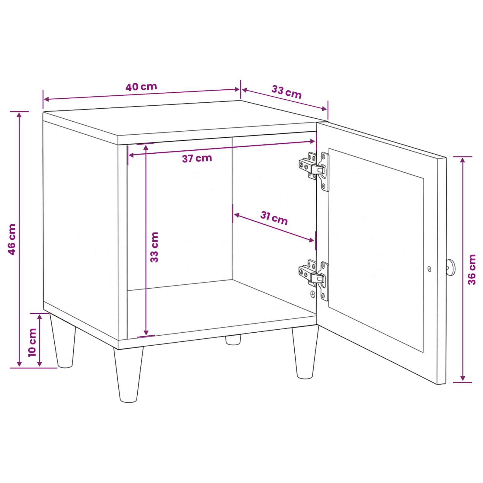 Natskab 2 pcs Hvid 80 x 50 x 40 cm Konstrueret træ