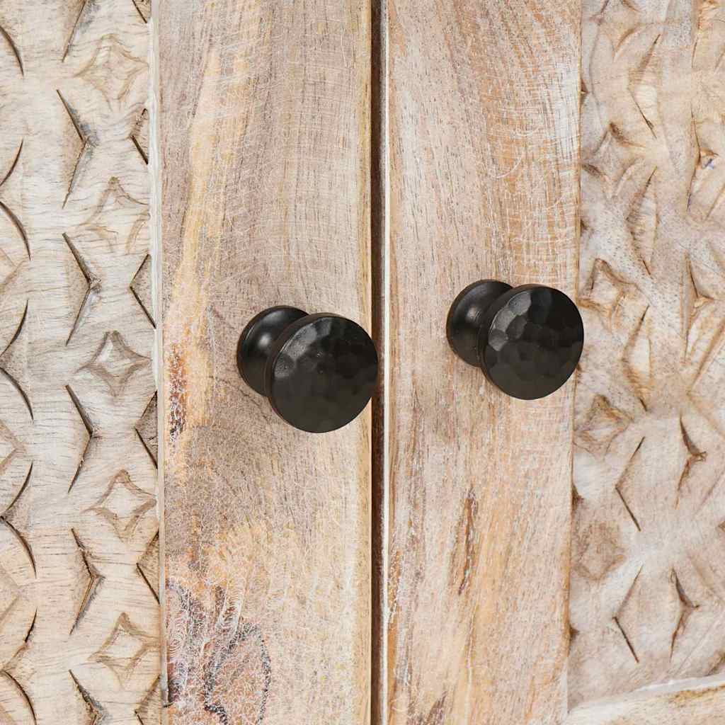 Sofabord med opbevaring Beige 80 x 50 x 40 cm Massivt mangotræ