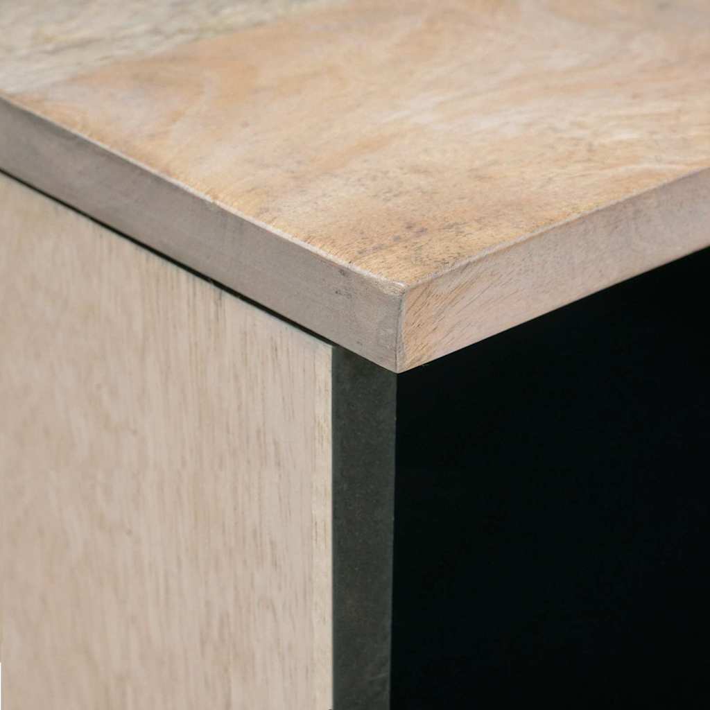 Sofabord med skuffe Hvid 80 x 54 x 40 cm Massivt mangotræ