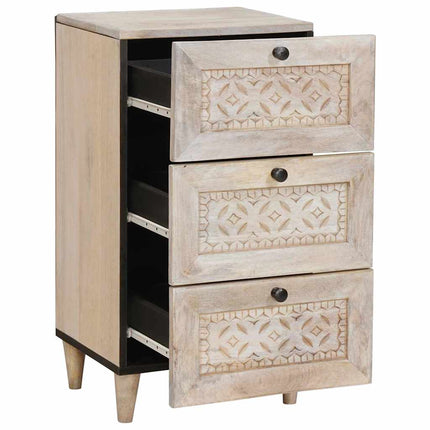 Sideboard med skuffe Hvid 33.5 x 40 x 75 cm