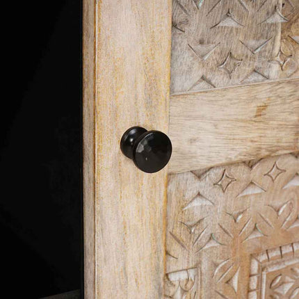 Sideboard Bleg Hvid 90 x 33 x 75 cm Massivt mangotræ