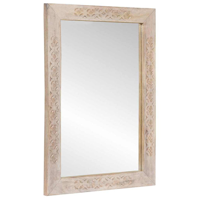 vægspejl Bleg Hvid 70 x 50 cm Konstrueret træ og glas