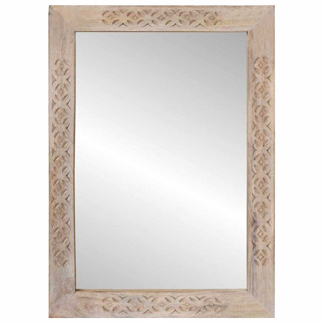 vægspejl Bleg Hvid 70 x 50 cm Konstrueret træ og glas