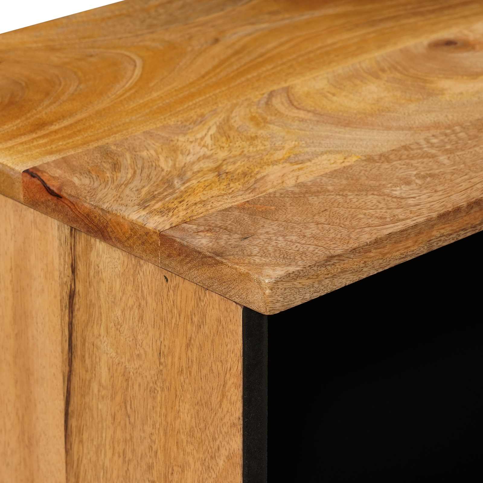 Natskab 2 pcs Naturfarvet 40 x 33 x 46 cm Massivt mangotræ