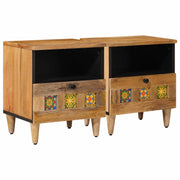 Natskab 2 pcs Naturfarvet 40 x 33 x 46 cm Massivt mangotræ
