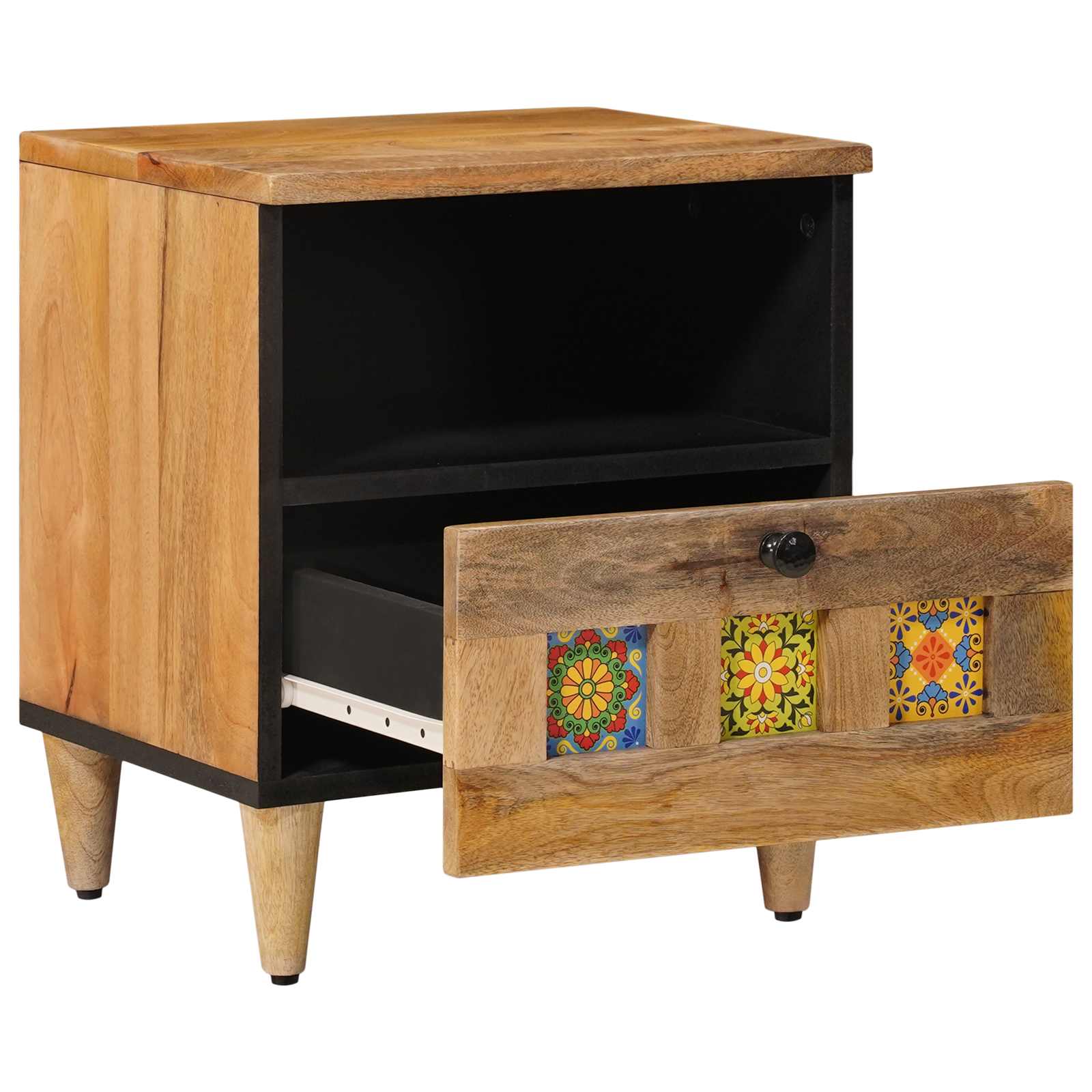 Natskab 2 pcs Naturfarvet 40 x 33 x 46 cm Massivt mangotræ
