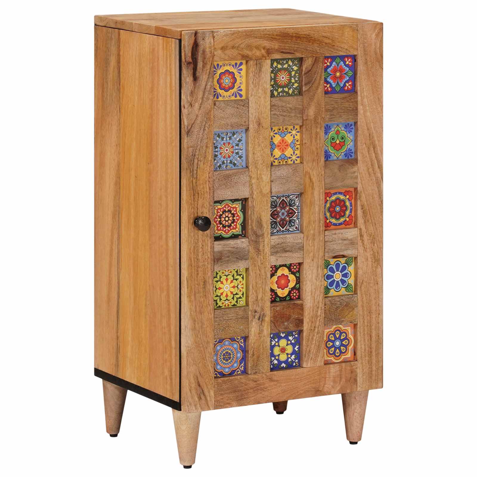 Sideboard med dør Naturfarvet 40 x 33 x 75 cm Massivt mangotræ