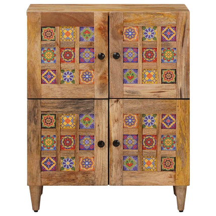 Sideboard med dør Naturfarvet 60 x 33 x 75 cm Massivt mangotræ
