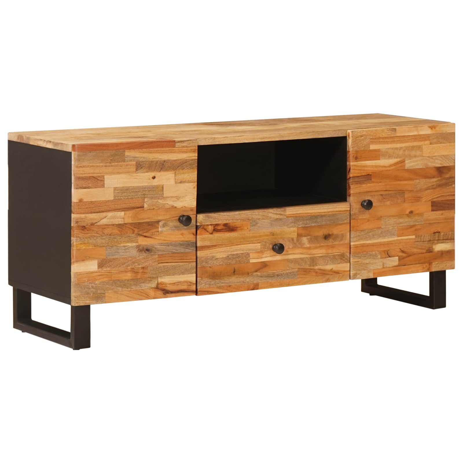 TV-skab med hylde Brun 105 x 33 x 46 cm Massivt mangotræ