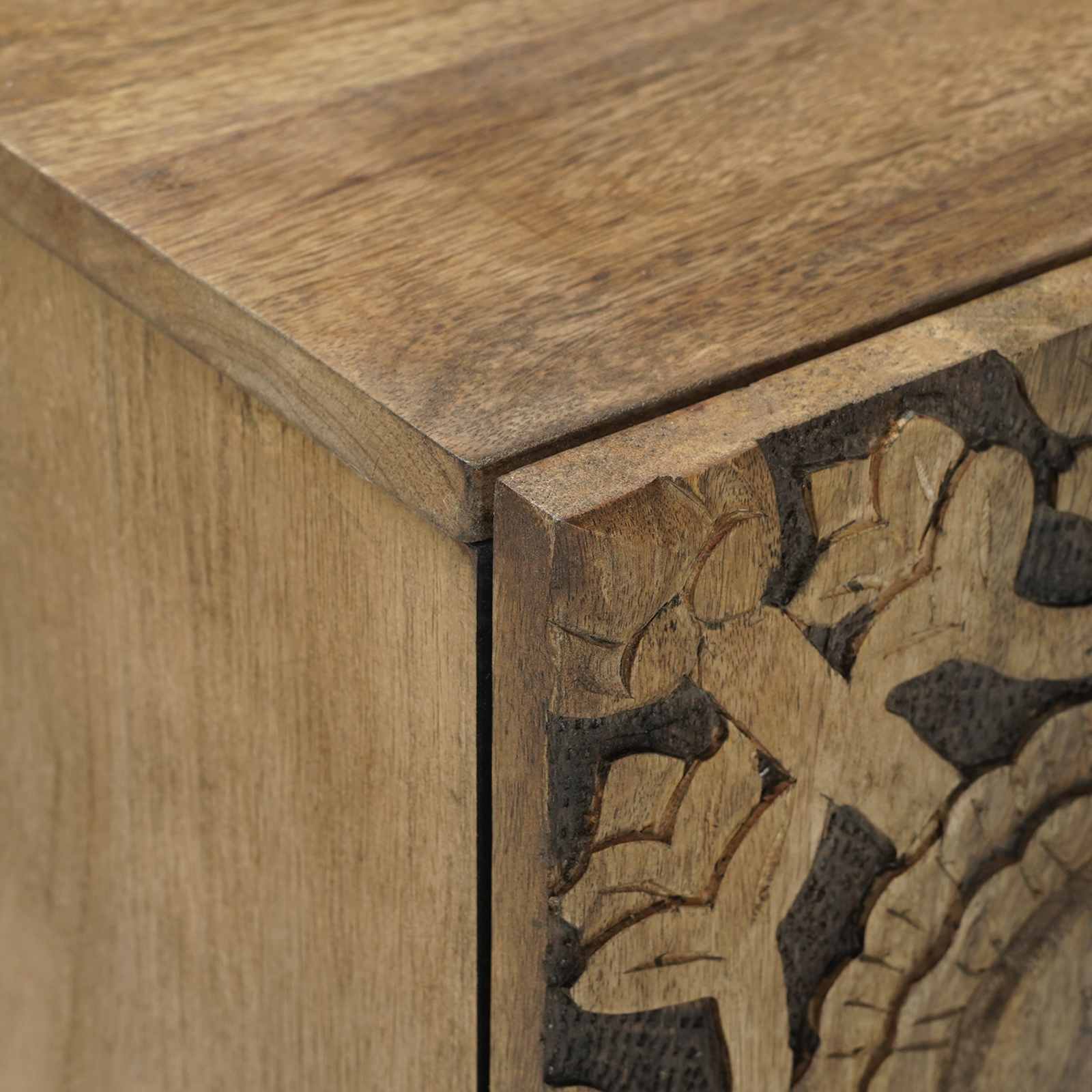 TV-skab med skuffe Brun 105 x 33,5 x 46 cm Massivt mangotræ