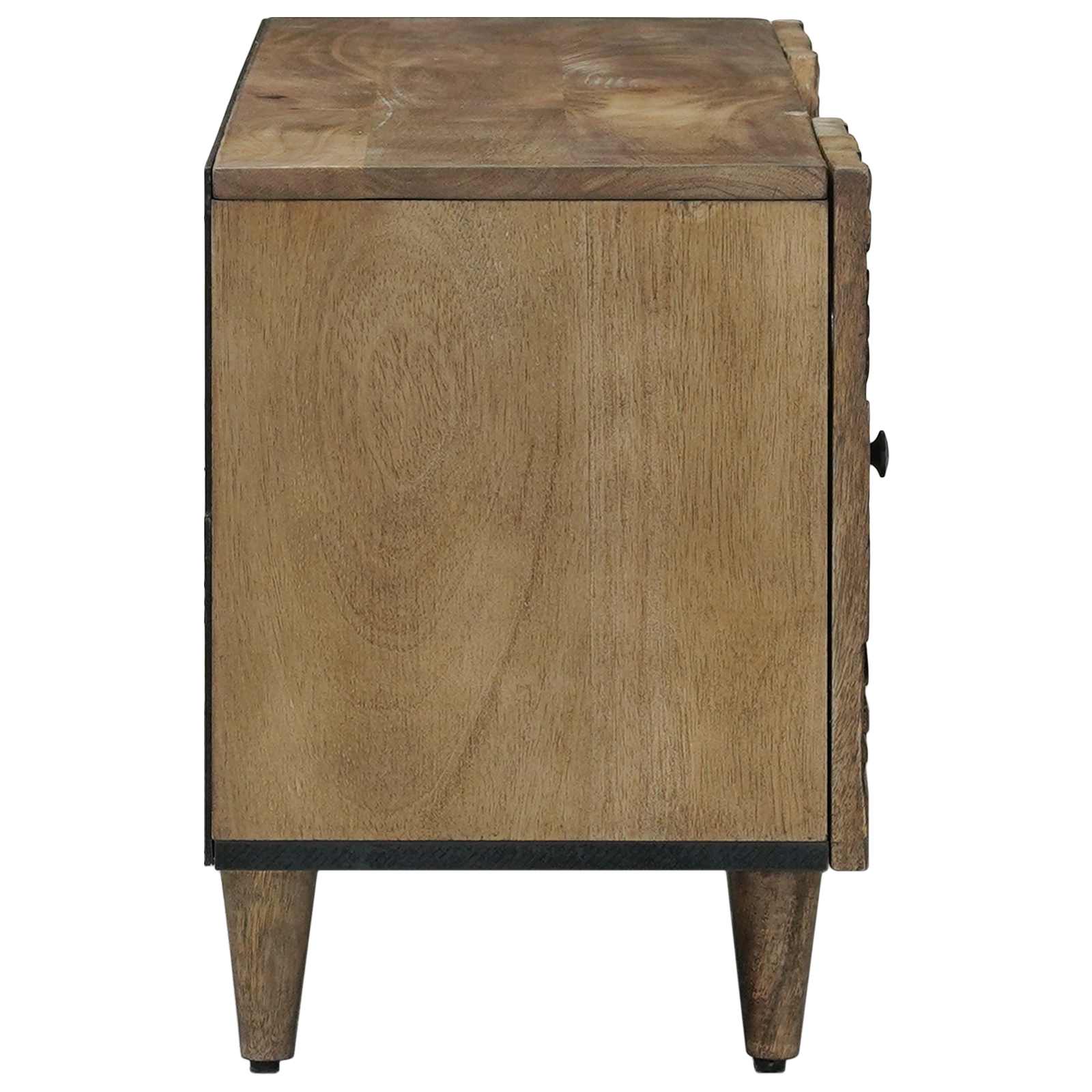 TV-skab med skuffe Brun 105 x 33,5 x 46 cm Massivt mangotræ