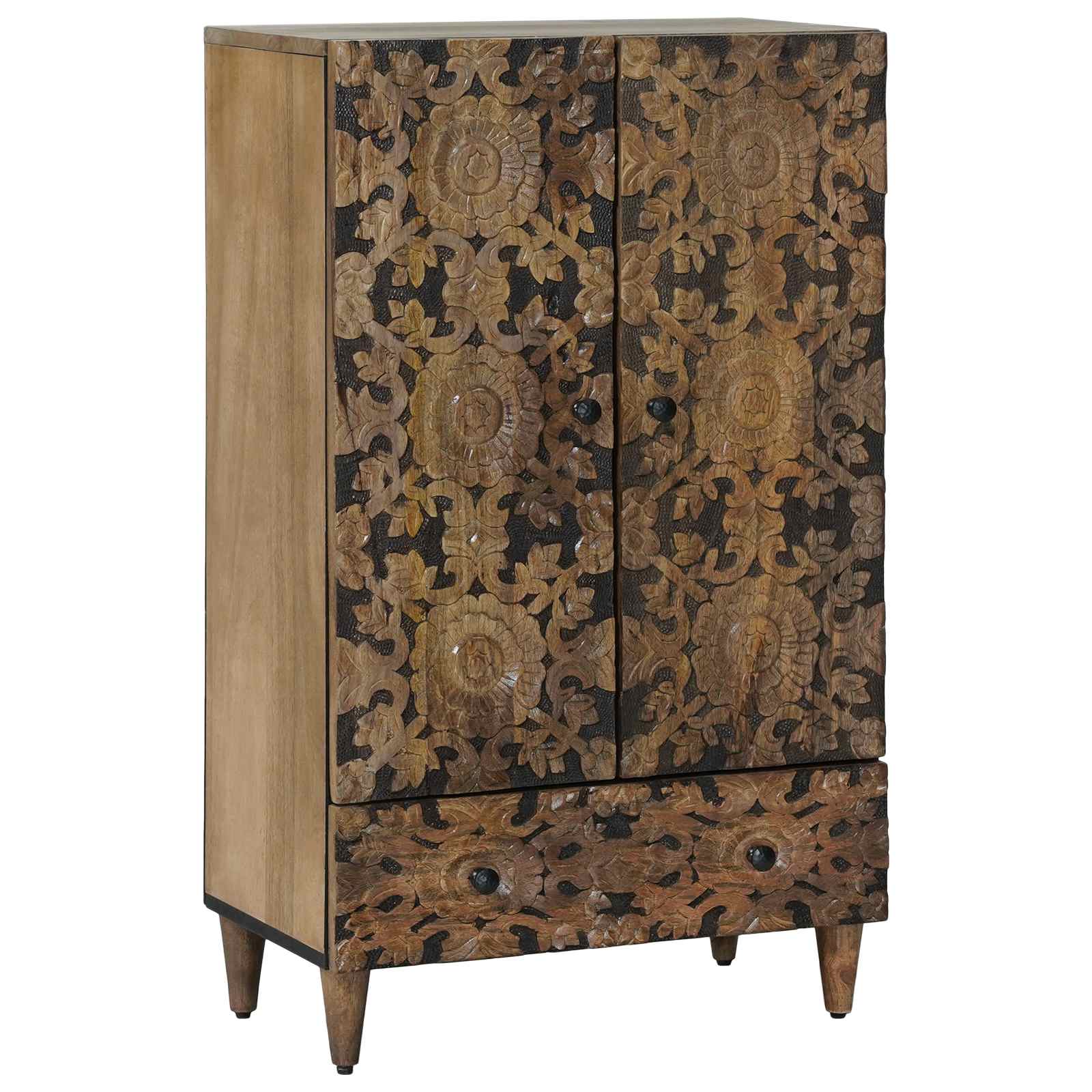 Høj Bord med skuffe Brun 60 x 33,5 x 100 cm Massivt mangotræ