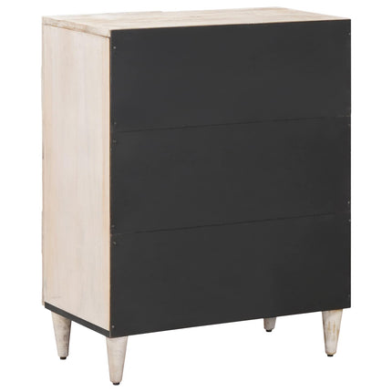 Opbevarings Sideboard Hvid 60 x 33,5 x 75 cm Massivt mangotræ