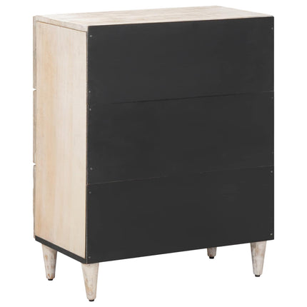 Opbevarings Sideboard Hvid 60 x 33,5 x 75 cm Massivt mangotræ