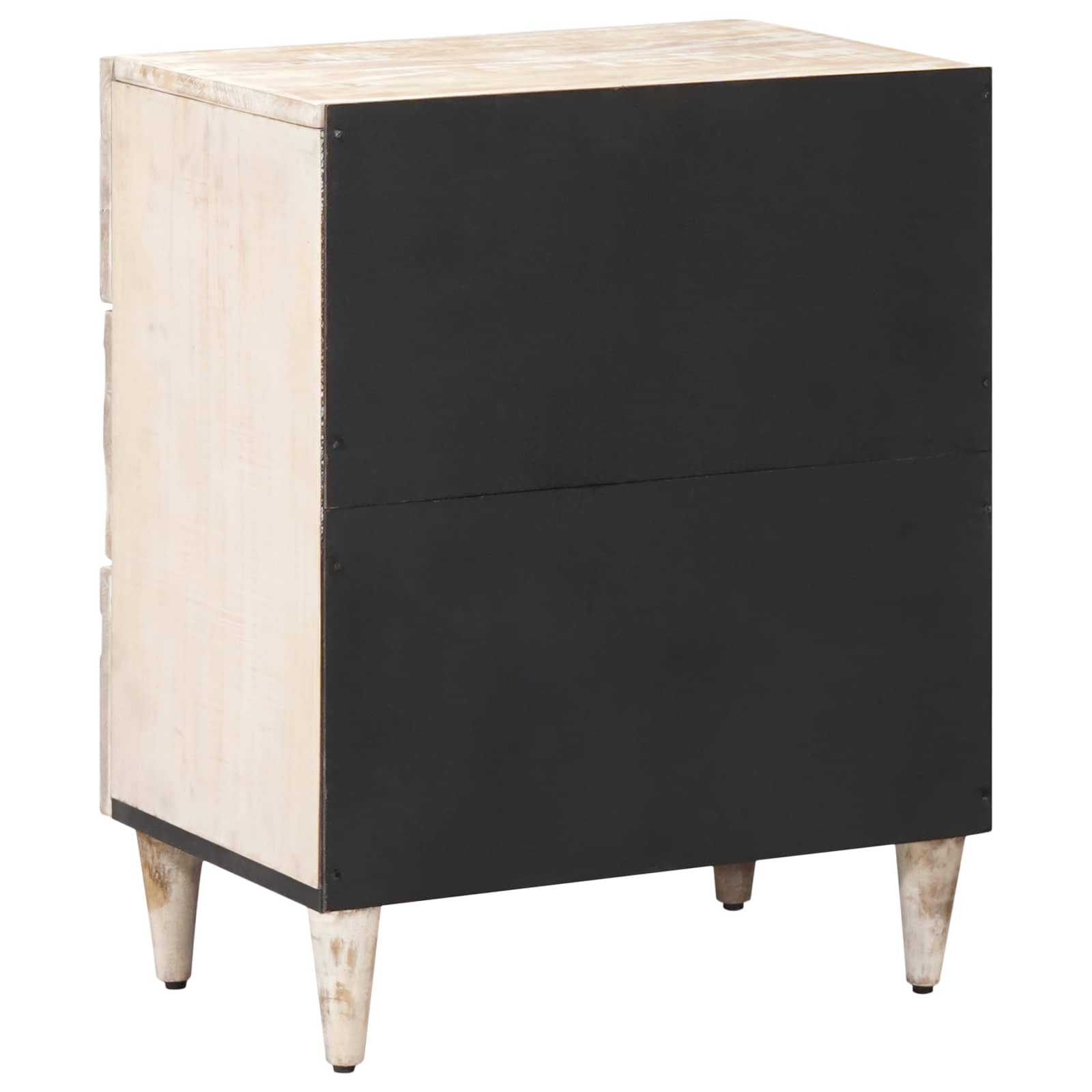 Sengekabinett med skuffe Hvid 50 x 33 x 60 cm Massivt mangotræ