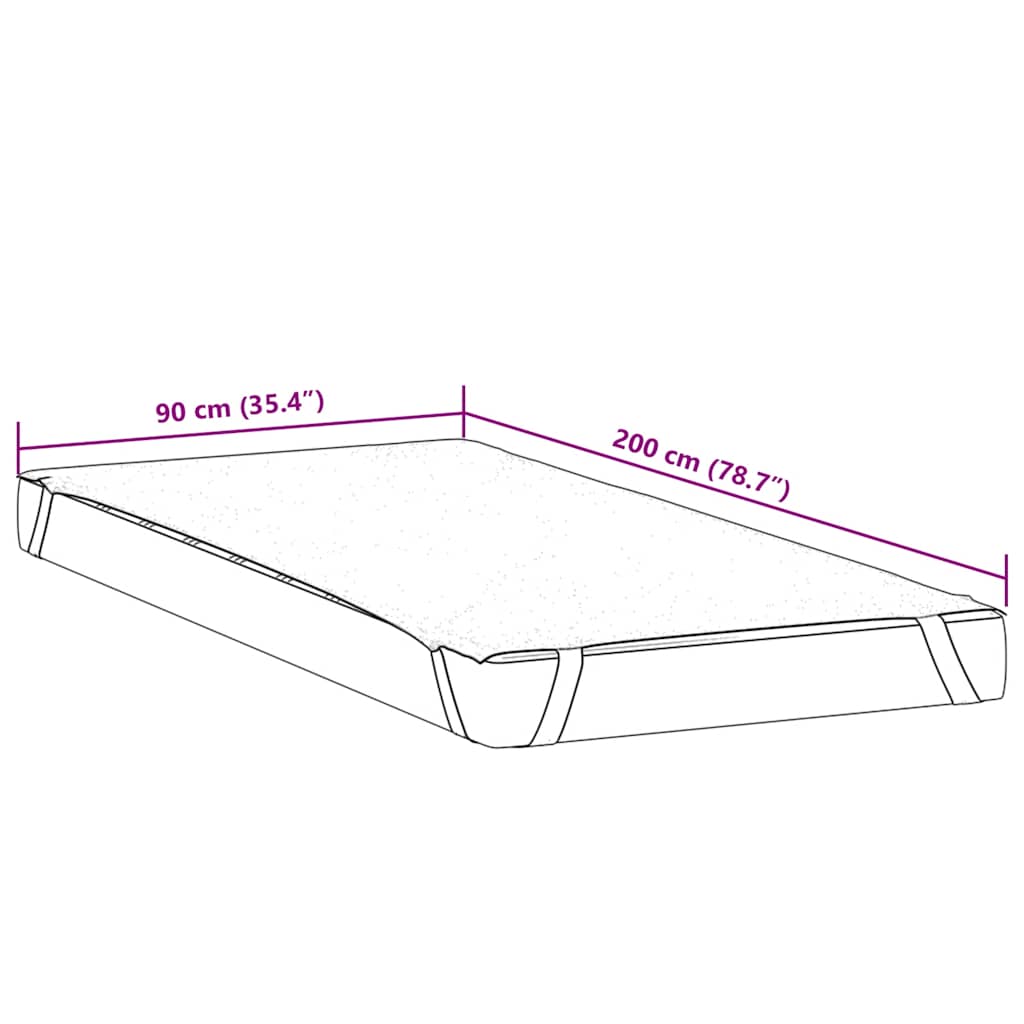 madrasbeskytter 90x200 cm vandtæt hvid