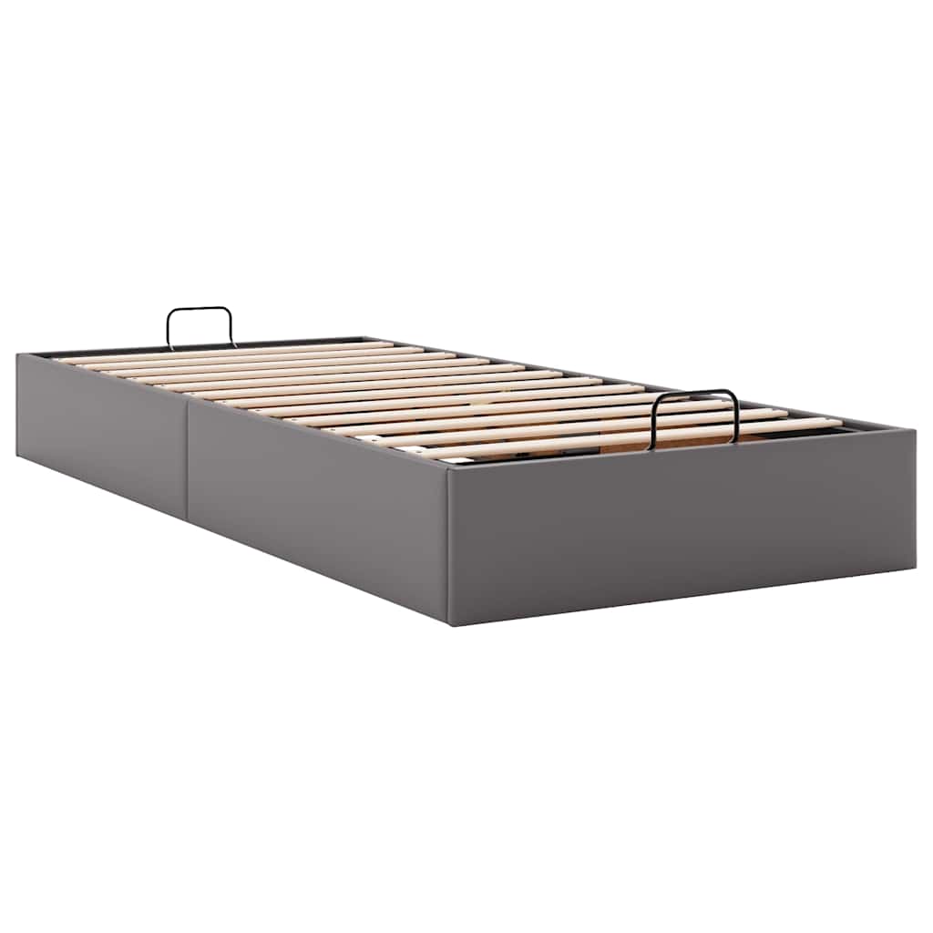 osmannisk sengeramme uden madras 80x200 cm kunstlæder grå
