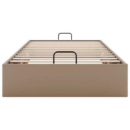 osmannisk sengeramme uden madras 90x190 cm kunstlæder cappucino