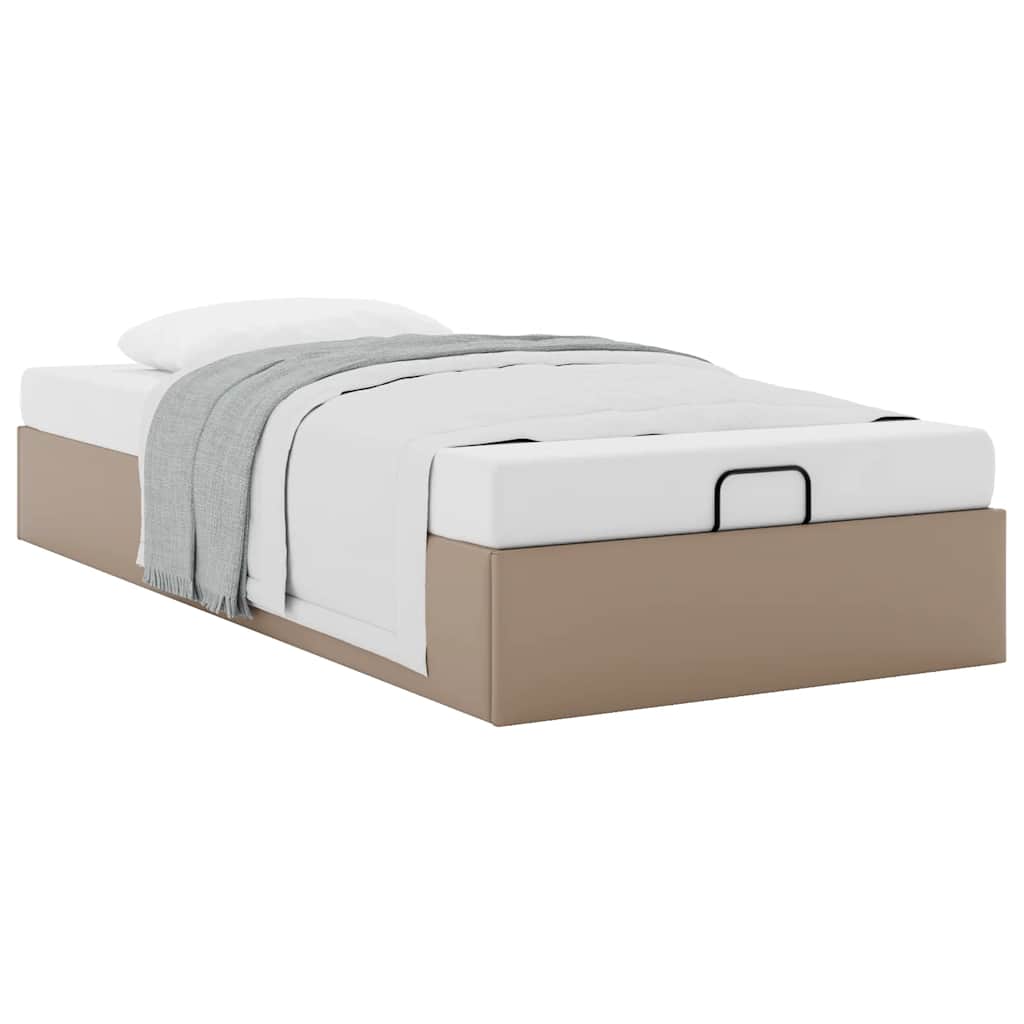 osmannisk sengeramme uden madras 90x200 cm kunstlæder cappucino