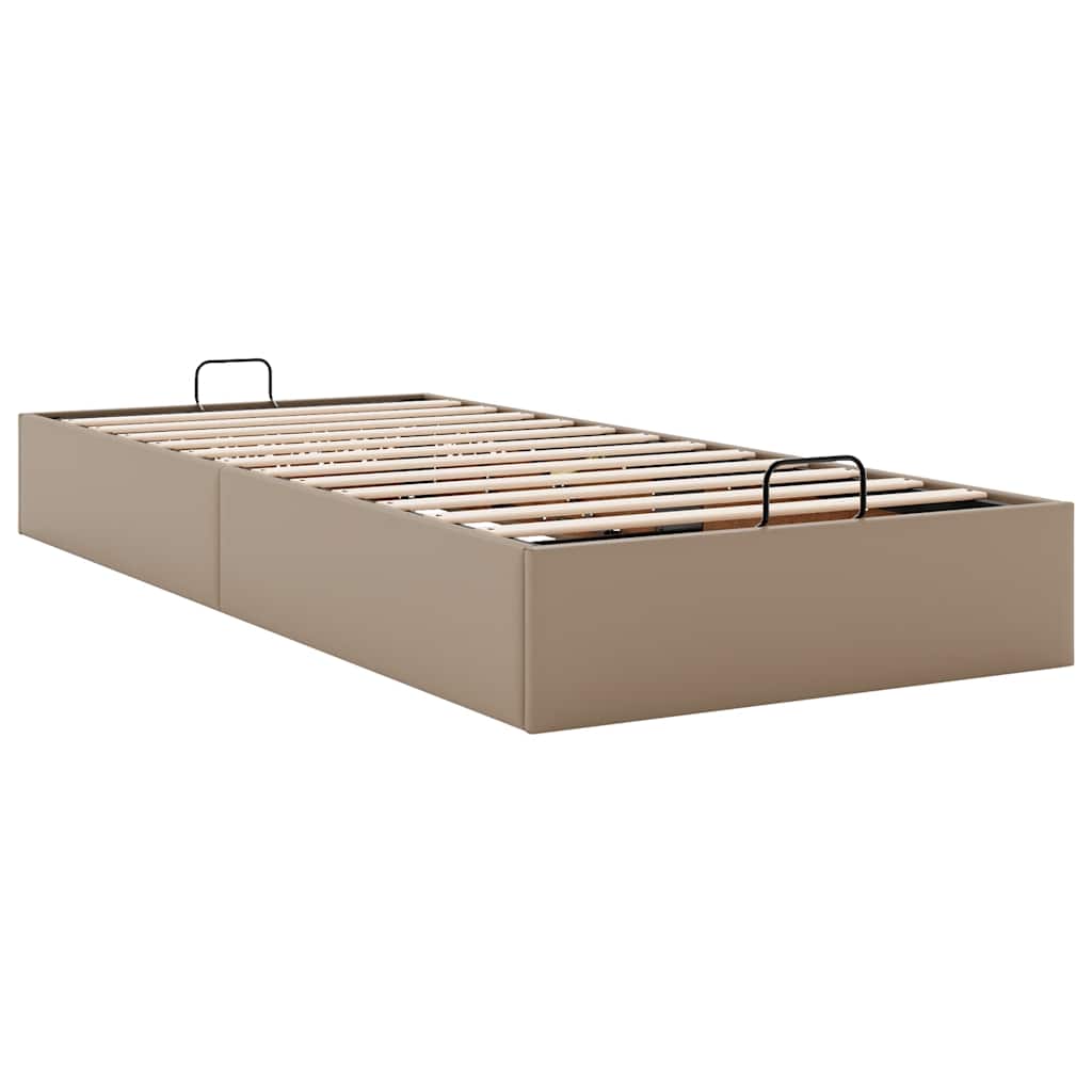 osmannisk sengeramme uden madras 90x200 cm kunstlæder cappucino