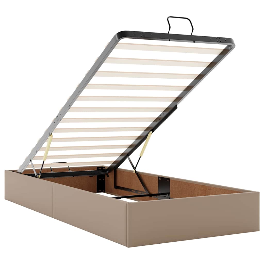 osmannisk sengeramme uden madras 90x200 cm kunstlæder cappucino