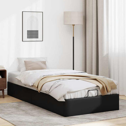 osmannisk sengeramme uden madras 100x200 cm kunstlæder sort